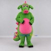 Custom Green and Pink Dragon Character Mascot Costume Adult Full Body Suit for Theme Parties Custom Green and Pink Dragon Character Mascot Costume Adult Full Body Suit for Theme Parties