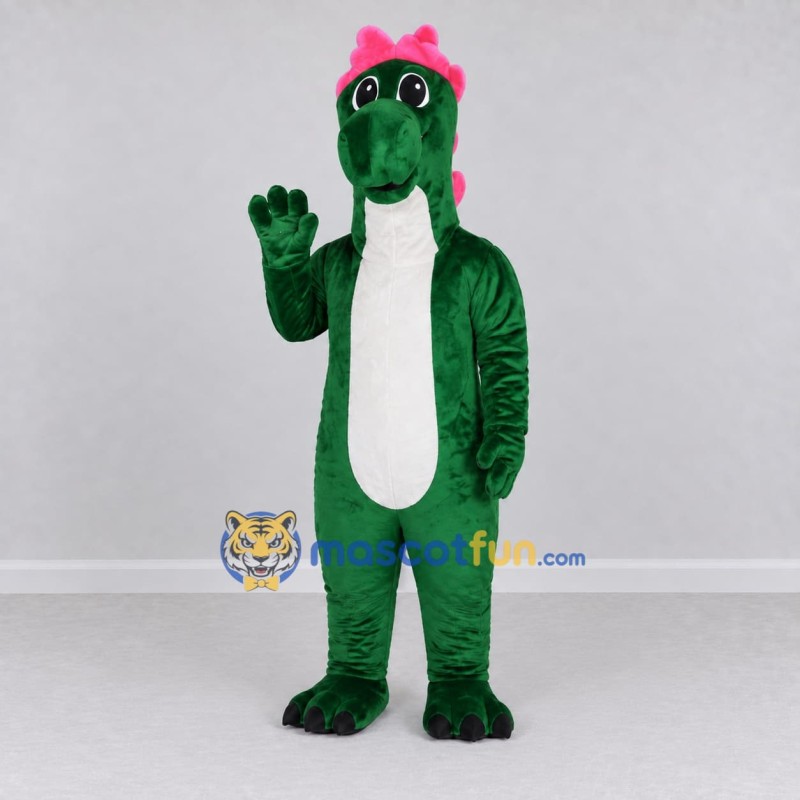 Custom Green and Pink Winged Dragon Character Mascot Costume Adult Full Body Suit for Theme Parties Custom Green and Pink Winged Dragon Character Mascot Costume Adult Full Body Suit for Theme Parties