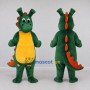 Custom Green and Orange Dragon Character Mascot Costume Adult Full Body Suit for Theme Parties