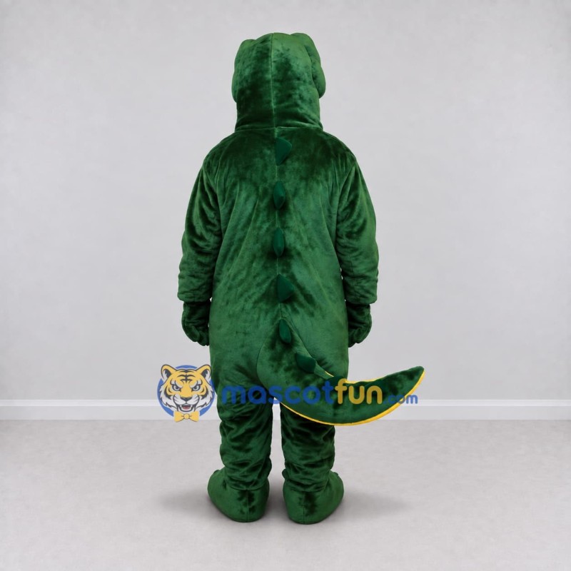 Custom Dark Green and Yellow Dinosaur Character Mascot Costume Adult Full Body Suit for Dinosaur Events Custom Dark Green and Yellow Dinosaur Character Mascot Costume Adult Full Body Suit for Dinosaur Events