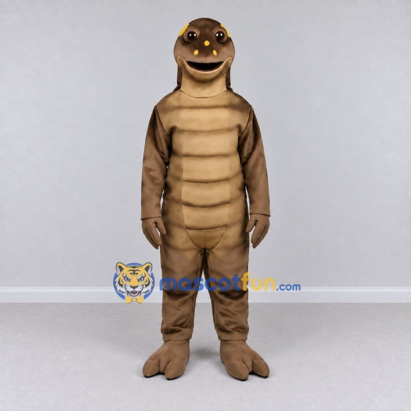 Custom Brown and Tan Dinosaur Character Mascot Costume Adult Full Body Suit for Dinosaur Events Custom Brown and Tan Dinosaur Character Mascot Costume Adult Full Body Suit for Dinosaur Events