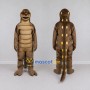 Custom Brown and Tan Dinosaur Character Mascot Costume Adult Full Body Suit for Dinosaur Events