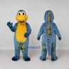 Custom Blue and Yellow Spotted Dinosaur Character Mascot Costume Adult Full Body Suit for Dinosaur Events Custom Blue and Yellow Spotted Dinosaur Character Mascot Costume Adult Full Body Suit for Dinosaur Events
