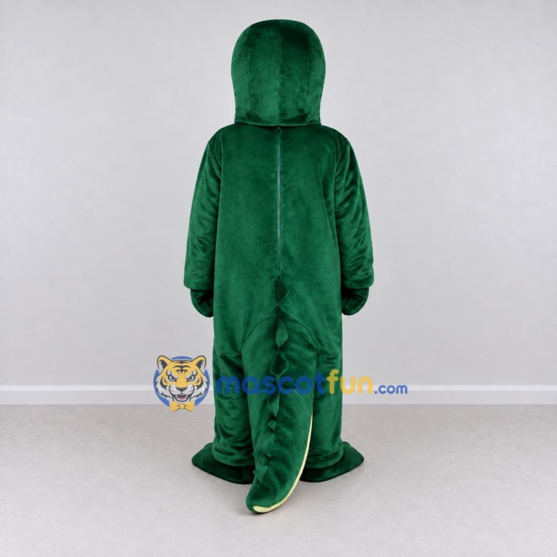 Custom Dark Green and Cream Dinosaur Character Mascot Costume Adult Full Body Suit for Dinosaur Events Custom Dark Green and Cream Dinosaur Character Mascot Costume Adult Full Body Suit for Dinosaur Events