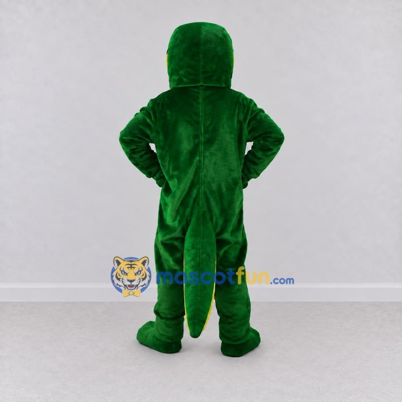 Custom Green and Yellow Dinosaur Character Mascot Costume Adult Full Body Suit for Dinosaur Events Custom Green and Yellow Dinosaur Character Mascot Costume Adult Full Body Suit for Dinosaur Events