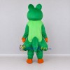 Custom Green and Orange Frog Character Mascot Costume Adult Full Body Suit for School Events Custom Green and Orange Frog Character Mascot Costume Adult Full Body Suit for School Events