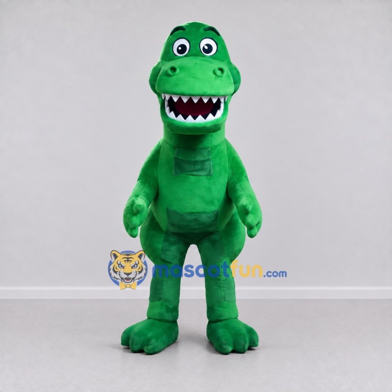 Custom Green Tyrannosaurus Character Mascot Costume Adult Full Body Suit for Dinosaur Events Custom Green Tyrannosaurus Character Mascot Costume Adult Full Body Suit for Dinosaur Events