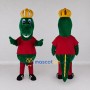 Custom Green and Red Dinosaur King Character Mascot Costume Adult Full Body Suit for Theme Parties