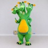 Custom Green and Yellow Three-Headed Dragon Mascot Costume Adult Full Body Suit for Theme Parties Custom Green and Yellow Three-Headed Dragon Mascot Costume Adult Full Body Suit for Theme Parties
