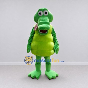 Custom Green and Yellow Turtle Character Mascot Costume Adult Full Body Suit for School Events
