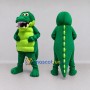 Custom Green and Yellow Crocodile Character Mascot Costume Adult Full Body Suit for Wildlife Events