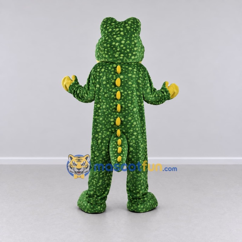 Custom Green and Yellow Crocodile Character Mascot Costume Adult Full Body Suit for Wildlife Events Custom Green and Yellow Crocodile Character Mascot Costume Adult Full Body Suit for Wildlife Events