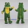 Custom Green and Yellow Crocodile Character Mascot Costume Adult Full Body Suit for Wildlife Events