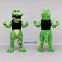 Custom Green and Black Muscular Crocodile in a Shirt Mascot Costume Adult Full Body Suit for Sports Events