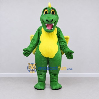 Custom Green and Yellow Winged Dragon Mascot Costume Adult Full Body Suit for Theme Parties Custom Green and Yellow Winged Dragon Mascot Costume Adult Full Body Suit for Theme Parties