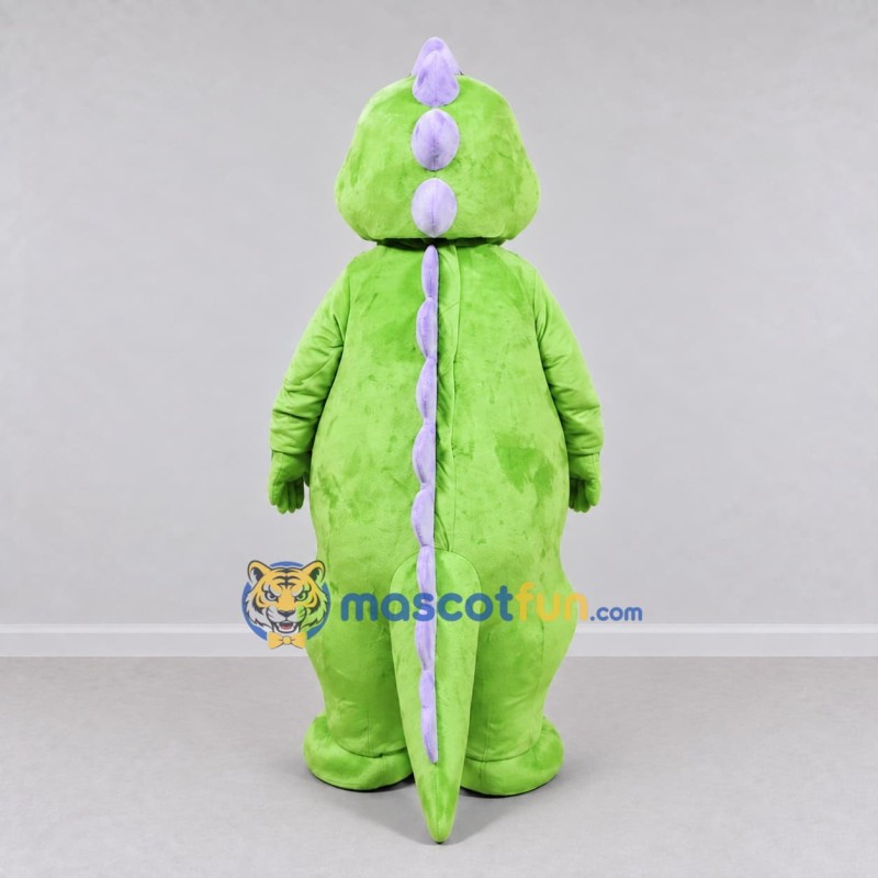Custom Light Green and Purple Dinosaur Character Mascot Costume Adult Full Body Suit for Dinosaur Events Custom Light Green and Purple Dinosaur Character Mascot Costume Adult Full Body Suit for Dinosaur Events
