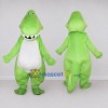 Custom Light Green and White Dinosaur Character Mascot Costume Adult Full Body Suit for Dinosaur Events Custom Light Green and White Dinosaur Character Mascot Costume Adult Full Body Suit for Dinosaur Events
