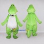 Custom Light Green and White Dinosaur Character Mascot Costume Adult Full Body Suit for Dinosaur Events