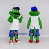 Custom Green and Blue Lizard Character in Summer Clothes Mascot Costume Adult Full Body Suit for Summer Events Custom Green and Blue Lizard Character in Summer Clothes Mascot Costume Adult Full Body Suit for Summer Events