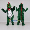 Custom Dark Green and Red Dragon Character Mascot Costume Adult Full Body Suit for Theme Parties