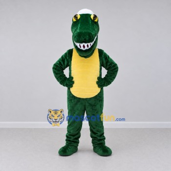 Custom Dark Green and Yellow Crocodile Mascot Costume Adult Full Body Suit for Wildlife Events Custom Dark Green and Yellow Crocodile Mascot Costume Adult Full Body Suit for Wildlife Events