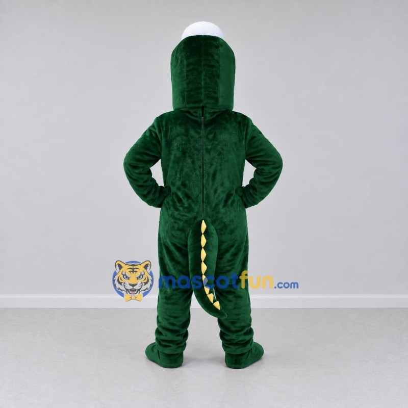 Custom Dark Green and Yellow Crocodile Mascot Costume Adult Full Body Suit for Wildlife Events