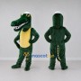 Custom Dark Green and Yellow Crocodile Mascot Costume Adult Full Body Suit for Wildlife Events