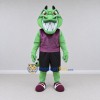 Custom Green and Purple Crocodile Character in Sportswear Mascot Costume Adult Full Body Suit for Sports Events Custom Green and Purple Crocodile Character in Sportswear Mascot Costume Adult Full Body Suit for Sports Events