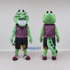 Custom Green and Purple Crocodile Character in Sportswear Mascot Costume Adult Full Body Suit for Sports Events Custom Green and Purple Crocodile Character in Sportswear Mascot Costume Adult Full Body Suit for Sports Events