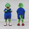 Custom Green and Blue Crocodile in Sportswear Mascot Costume Adult Full Body Suit for Sports Events Custom Green and Blue Crocodile in Sportswear Mascot Costume Adult Full Body Suit for Sports Events