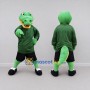 Custom Green and Black Crocodile in Sportswear Mascot Costume Adult Full Body Suit for Sports Events
