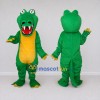 Custom Green and Yellow Crocodile Character Mascot Costume Adult Full Body Suit for Wildlife Events Custom Green and Yellow Crocodile Character Mascot Costume Adult Full Body Suit for Wildlife Events