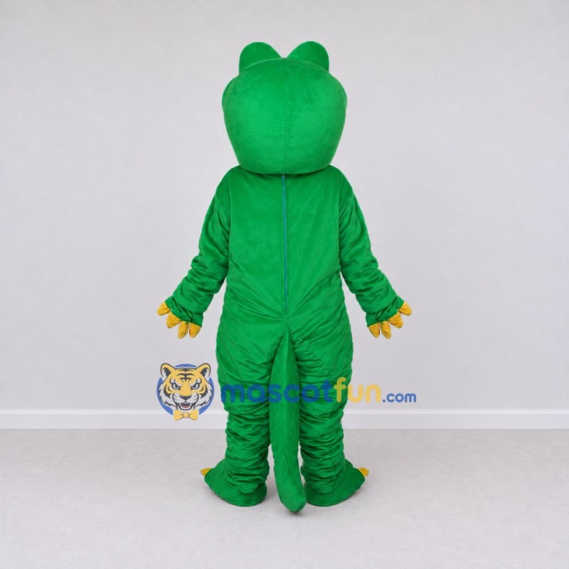 Custom Green and Yellow Crocodile Character Mascot Costume Adult Full Body Suit for Wildlife Events Custom Green and Yellow Crocodile Character Mascot Costume Adult Full Body Suit for Wildlife Events