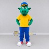 Custom Green and Yellow Dragon Character in Casual Clothes Mascot Costume Adult Full Body Suit for School Events Custom Green and Yellow Dragon Character in Casual Clothes Mascot Costume Adult Full Body Suit for School Events