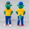 Custom Green and Yellow Dragon Character in Casual Clothes Mascot Costume Adult Full Body Suit for School Events Custom Green and Yellow Dragon Character in Casual Clothes Mascot Costume Adult Full Body Suit for School Events