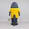 Custom Gray and Yellow Fish Character in a Shirt Mascot Costume Adult Full Body Suit for Ocean Events Custom Gray and Yellow Fish Character in a Shirt Mascot Costume Adult Full Body Suit for Ocean Events