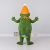 Custom Green and Orange Dragon Character with a Party Hat Mascot Costume Adult Full Body Suit for Theme Parties Custom Green and Orange Dragon Character with a Party Hat Mascot Costume Adult Full Body Suit for Theme Parties