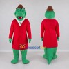 Custom Green and Red Crocodile in a Coat and Hat Mascot Costume Adult Full Body Suit for Theme Parties Custom Green and Red Crocodile in a Coat and Hat Mascot Costume Adult Full Body Suit for Theme Parties