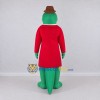 Custom Green and Red Crocodile in a Coat and Hat Mascot Costume Adult Full Body Suit for Theme Parties Custom Green and Red Crocodile in a Coat and Hat Mascot Costume Adult Full Body Suit for Theme Parties