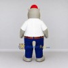 Custom Gray and Blue Hippo in Casual Clothes Mascot Costume Adult Full Body Suit for School Events Custom Gray and Blue Hippo in Casual Clothes Mascot Costume Adult Full Body Suit for School Events