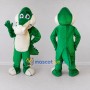 Custom Green and White Crocodile Character Mascot Costume Adult Full Body Suit for Wildlife Events