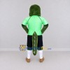 Custom Green and Black Crocodile in Sportswear Mascot Costume Adult Full Body Suit for Sports Events Custom Green and Black Crocodile in Sportswear Mascot Costume Adult Full Body Suit for Sports Events