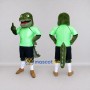 Custom Green and Black Crocodile in Sportswear Mascot Costume Adult Full Body Suit for Sports Events
