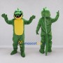 Custom Green and Yellow Dinosaur Character Mascot Costume Adult Full Body Suit for Dinosaur Events