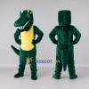 Custom Dark Green and Yellow Crocodile Character Mascot Costume Adult Full Body Suit for Wildlife Events