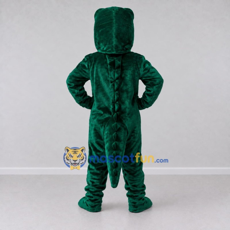 Custom Dark Green and Yellow Crocodile Character Mascot Costume Adult Full Body Suit for Wildlife Events