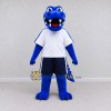 Custom Blue and White Crocodile Character in Sportswear Mascot Costume Adult Full Body Suit for Sports Events Custom Blue and White Crocodile Character in Sportswear Mascot Costume Adult Full Body Suit for Sports Events