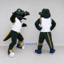 Custom Dark Green and White Crocodile in Sportswear Mascot Costume Adult Full Body Suit for Sports Events