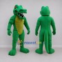 Custom Green and Yellow Crocodile Character Mascot Costume Adult Full Body Suit for Wildlife Events