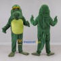Custom Green and Yellow Reptile Character Mascot Costume Adult Full Body Suit for Wildlife Events